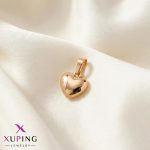 پلاک زنانه ژوپینگ طرح قلب طلایی