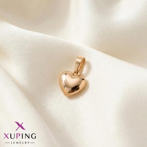 پلاک زنانه ژوپینگ طرح قلب طلایی